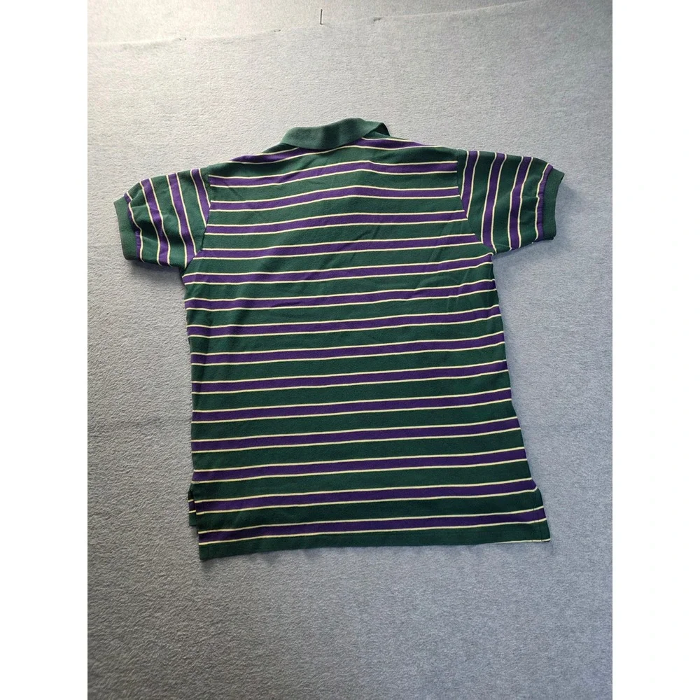 Polo Ralph Lauren Mens Striped Polo Shirt Green Purple Yellow‎ Size L S/S